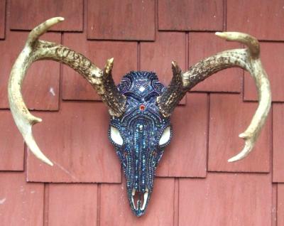 AB Beaded Deer Skull AB Beaded Deer Skull