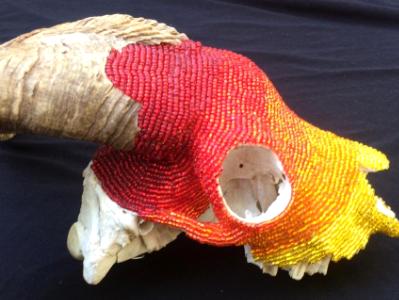 Beaded Goat Skull Right Beaded Goat Skull Right